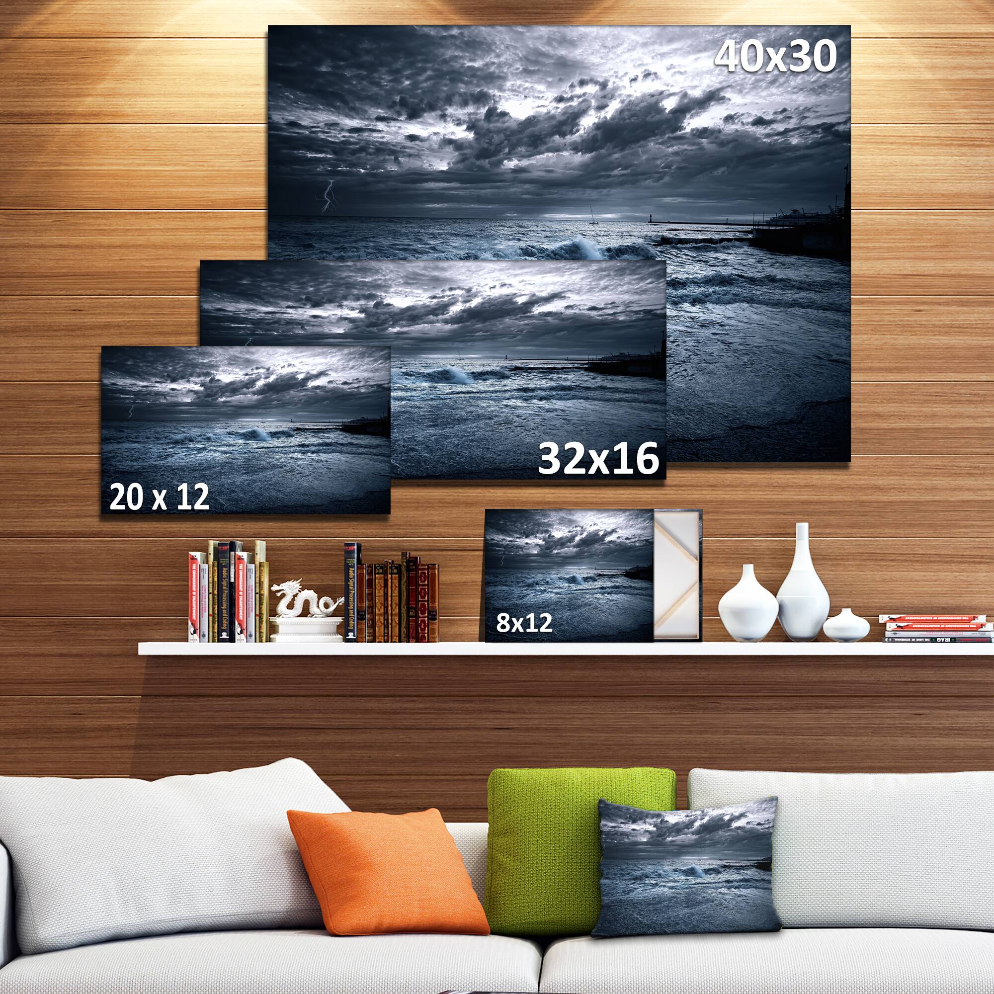 Designart - Sochi Sea Storm in Blue